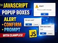 30 JavaScript Popup Boxes-Alert Confirm Prompt With Examples