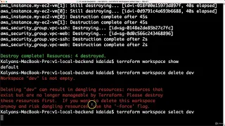 83 Local Backend Switch and Delete non default workspaces