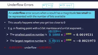 Overflow and Underflow Errors