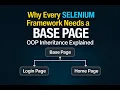 Why Every Selenium Framework Needs a Base Page OOP Inheritance Explained