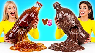 Челлендж. Шоколадная Еда vs Настоящая еда | Потрясающие Рецепты с Едой от Multi DO Challenge