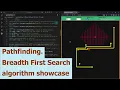 Pathfinding in JavaScript Breadth First Search algorithm showcase