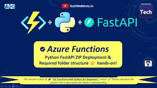 ZIP Deploy Python FastAPI on Azure Functions for Beginners with VS Code