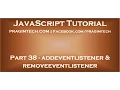 addeventlistener and removeeventlistener in JavaScript