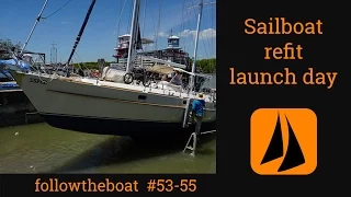 Esper Refit 53-55  –  launch day – drone footage; Dripless seal issues