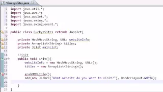 Intermediate Java Tutorial 30 init for Networking Applet