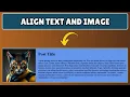 How to Align Text and Image Side by Side in HTML and CSS