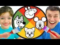 Adel vs Dad Coloring Drawing Challenge Fun Learning for Toddlers