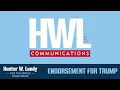 Hunter Lundy Endorsement For Trump