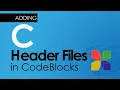 Add C header files in Code Blocks