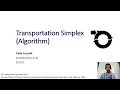 Week6 9 Transportation Simplex Algorithm