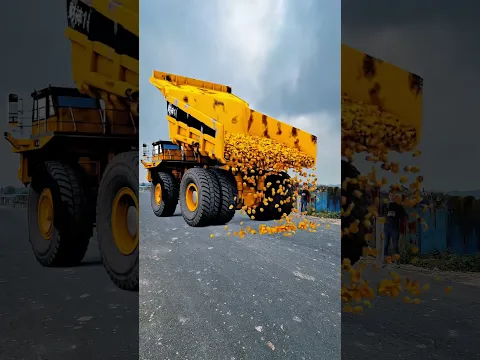 Tipper truck passing with future technology 😯 #viralshorts #shorts #vfx #shortsfeed #shortsyoutube