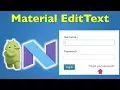 15 Android Material Design - Android EditText Username and Password