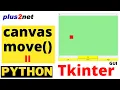 Moving rectangle on a Tkinter Canvas by using four buttons or directional arrow keys