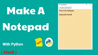 How to Create Notepad so Make a Notepad with Python Build Notepad App in Python Using Tkinter