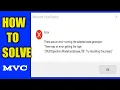 There was an error running the selected code generator Solve Error Visual Studio 2019 C