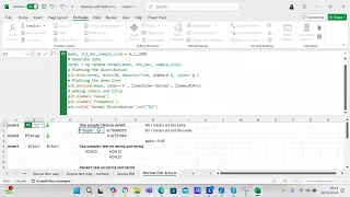 Create a normal distribution and test it using Python in Excel