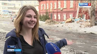 Огромная куча мусора выросла прямо в центре Омска