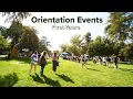 Orientation Events First-Years