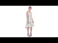 Tahari by ASL Betsy Metallic Dress Silk Blend Sleeveless For Women