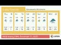 Weather in Minneapolis Minnesota - Wednesday Dec 17 2025