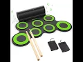 Reviewing Demonstrating The PAXCESS Electronic Drum Set Cool Roll Up Drum Practice Pad