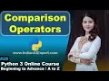 Comparison Operators in Python Python 3 Online Course A to Z in Hindi