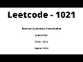 1021 Remove Outermost Parentheses - Javascript