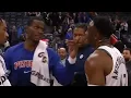 Jalen Duren has words for Thanasis after the game for hard foul