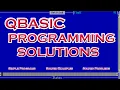 Solved Examples Programming Solutions Simple QBASIC Programs