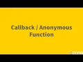 Anonymous Callback function