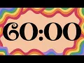 60 Minute Fun Groovy Rainbow Timer Piano Alarm at End