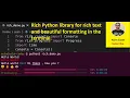 Rich a Python library for rich text and beautiful formatting in the terminal