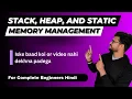 Understanding Stack Heap and Static Memory for Beginners Rust Tutorial 2023 in Hindi
