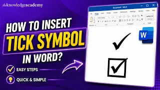 How To Insert Tick Mark or Checkmark in MS Word Fastest Way To Insert Checkmark in MS Word