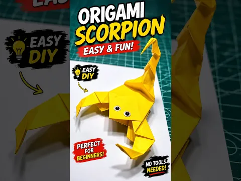 Easy Origami Scorpion 🦂✨ | Make a Scorpion with Color Paper | DIY Paper Craft #shorts