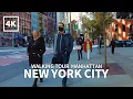 4K NEW YORK CITY - Walking Tour Manhattan 3rd Avenue From 45th St to 60th St NYC USA Travel