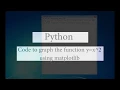 Python Code to plot graph of y x 2 using matplotlib