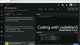 Codewars 7 kyu Simple Beads Count JavaScript