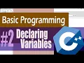 C Basic Programming Tutorial Declaring Variables