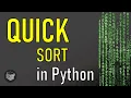 Quick Sort in Python Tutorial - Testing and Timing
