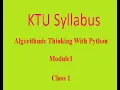 Algorithmic Thinking With Python Module 1