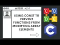 Using const to Prevent Functions from Modifying Array Elements Ep 254 C Programming Language