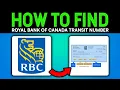 How to FIND RBC Royal Bank of Canada Transit Number Quick Guide