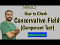 Conservative Field Numerical Component Test for Conservative field Vector Calculus Maths