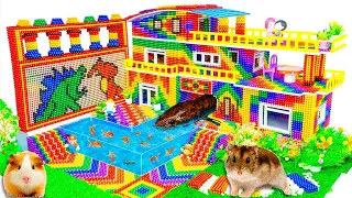 Satisfying Video - Build Water Park Mansion & Tallest Swimming Pool From Magnetic Balls For Pets