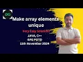 Make array elements unique GFG POTD 11 Nov 2024 JAVA C