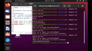 Unix Shell scripting tutorial basic 2 Creating Variables and Comments