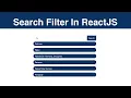 Create React Search Filter with React Hooks ReactJS Search Bar React Tutorials for Beginners