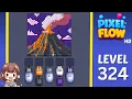 Pixel Flow Level 324 Solution Walkthrough